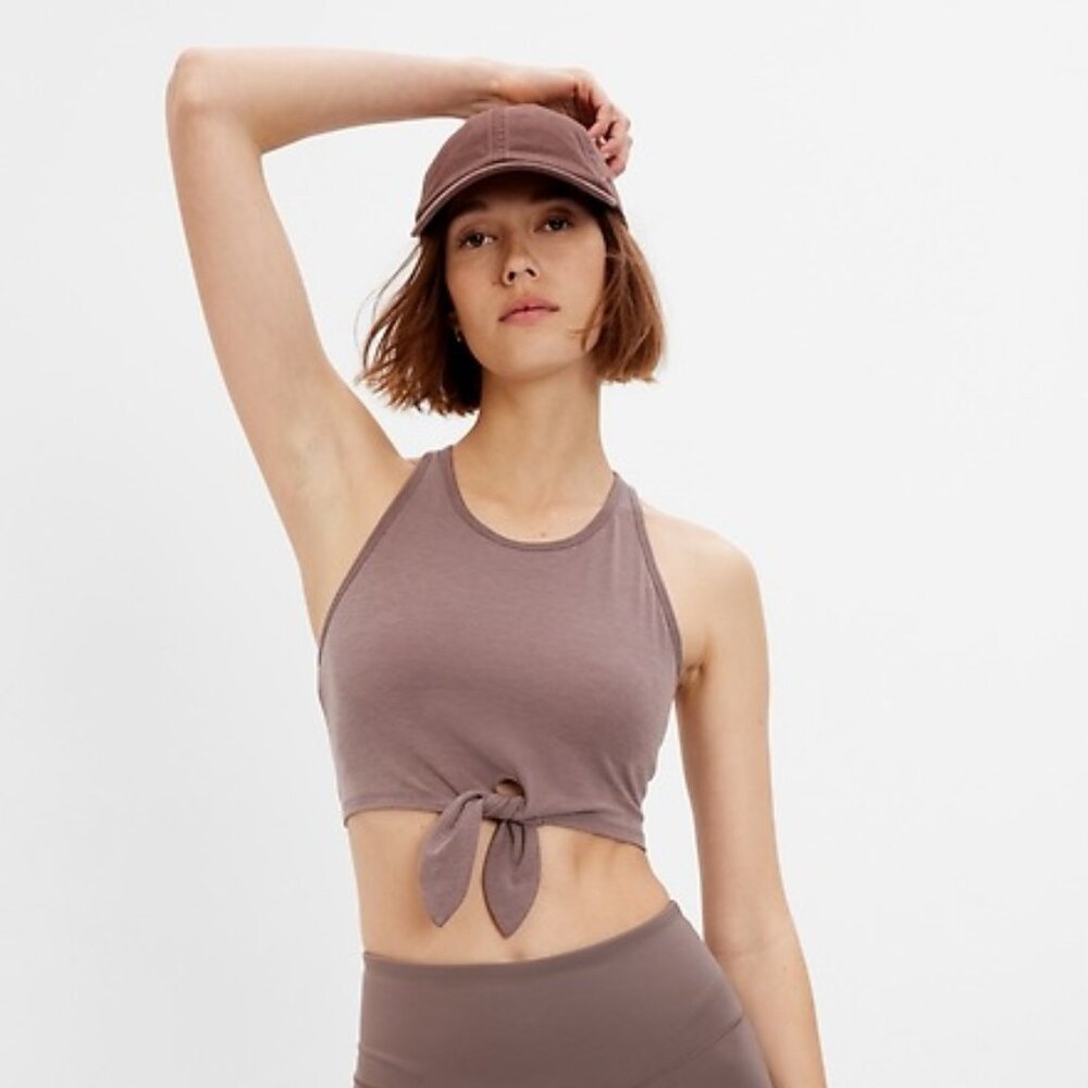 GapFit Breathe Tie-Front Cropped Brami XS